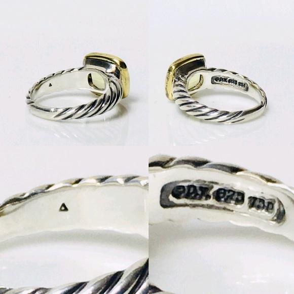 David Yurman Sterling And 18k Noblesse Ring - Picture 6 of 9